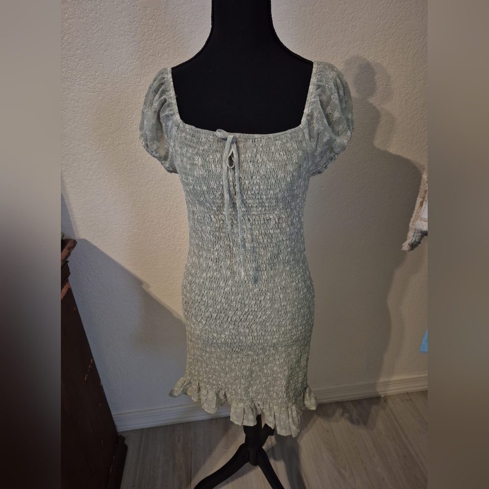 Papaya Light Green Mini Dress
